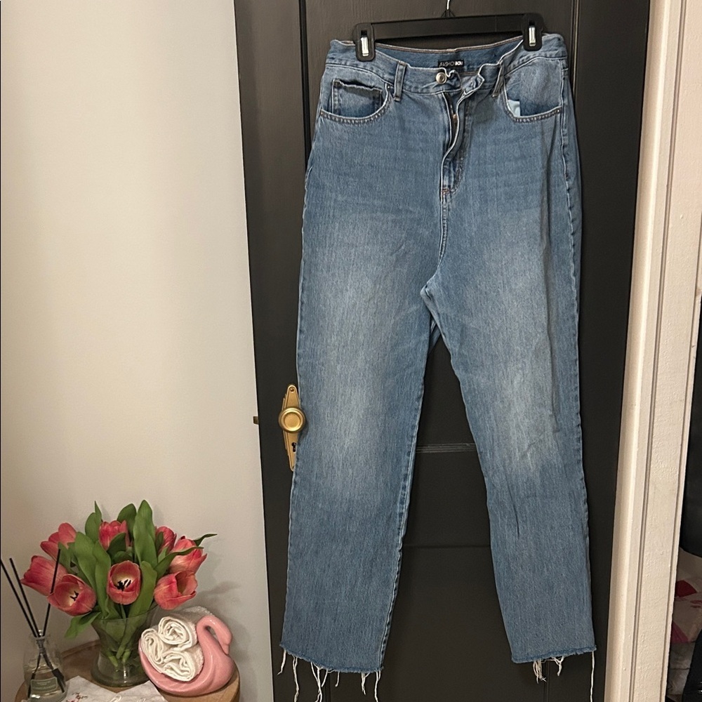 Fashion Nova Light Blue Straight Leg Jeans